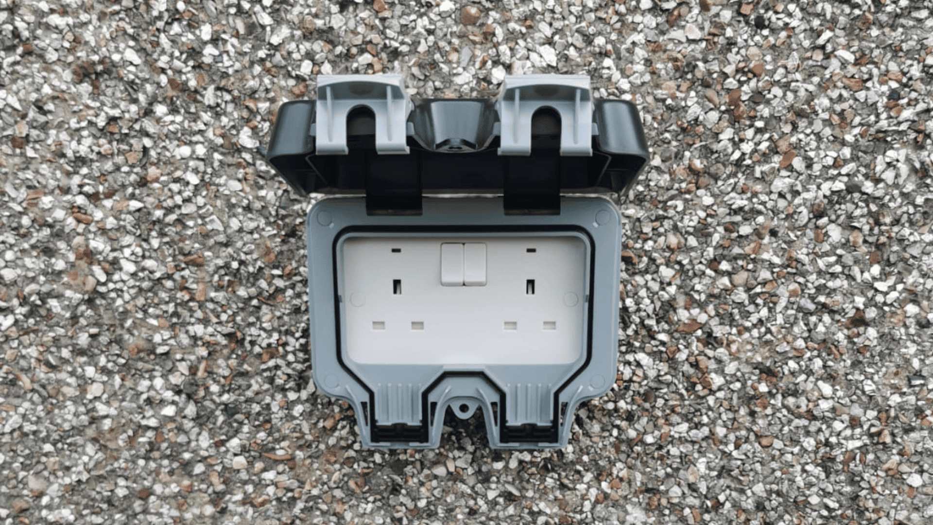 Weatherproof outdoor double socket