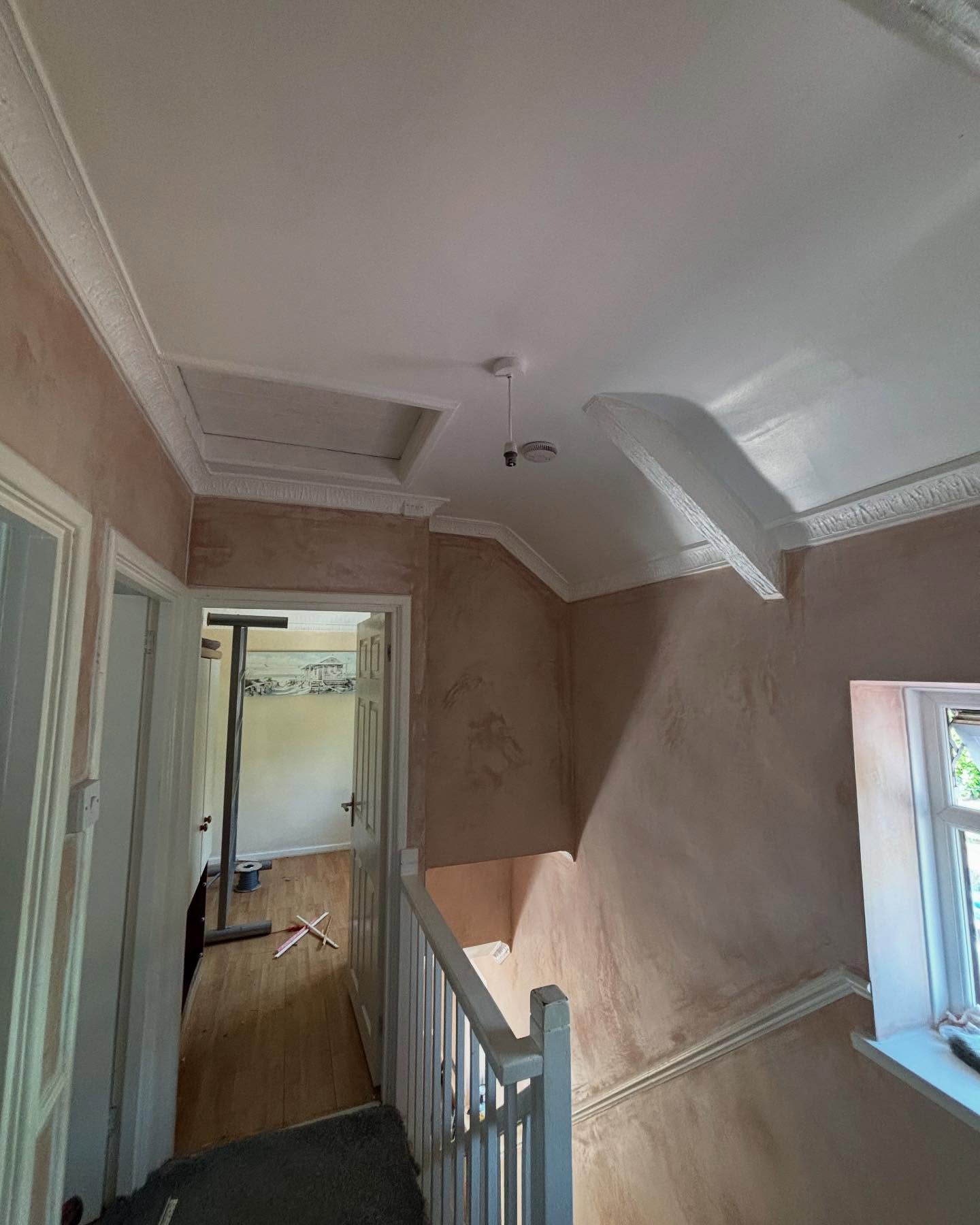 Landing with the old ceiling light
